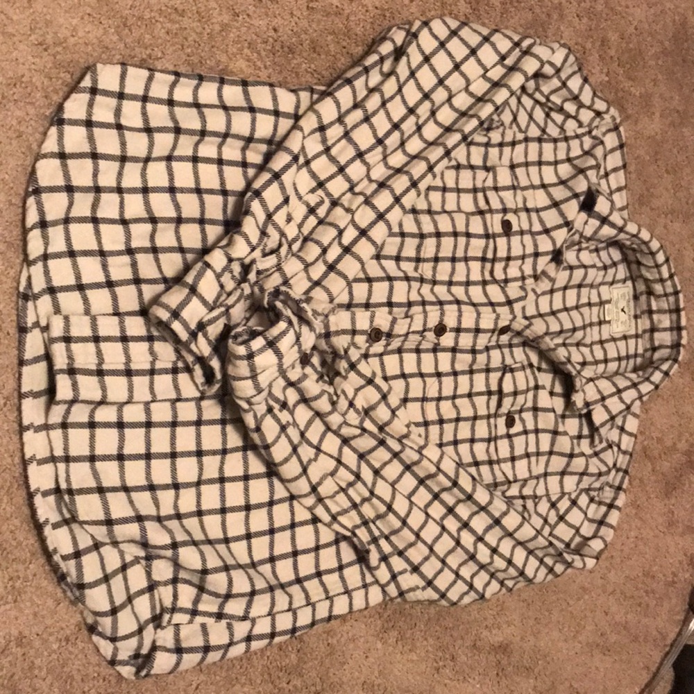 Thick men’s flannel.